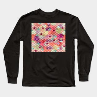 Colorful Glitter Mermaid Scales Long Sleeve T-Shirt